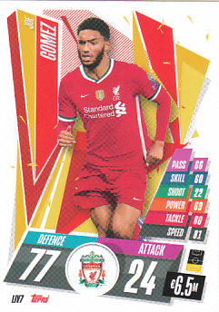 Joe Gomez Liverpool 2020/21 Topps Match Attax CL #LIV07